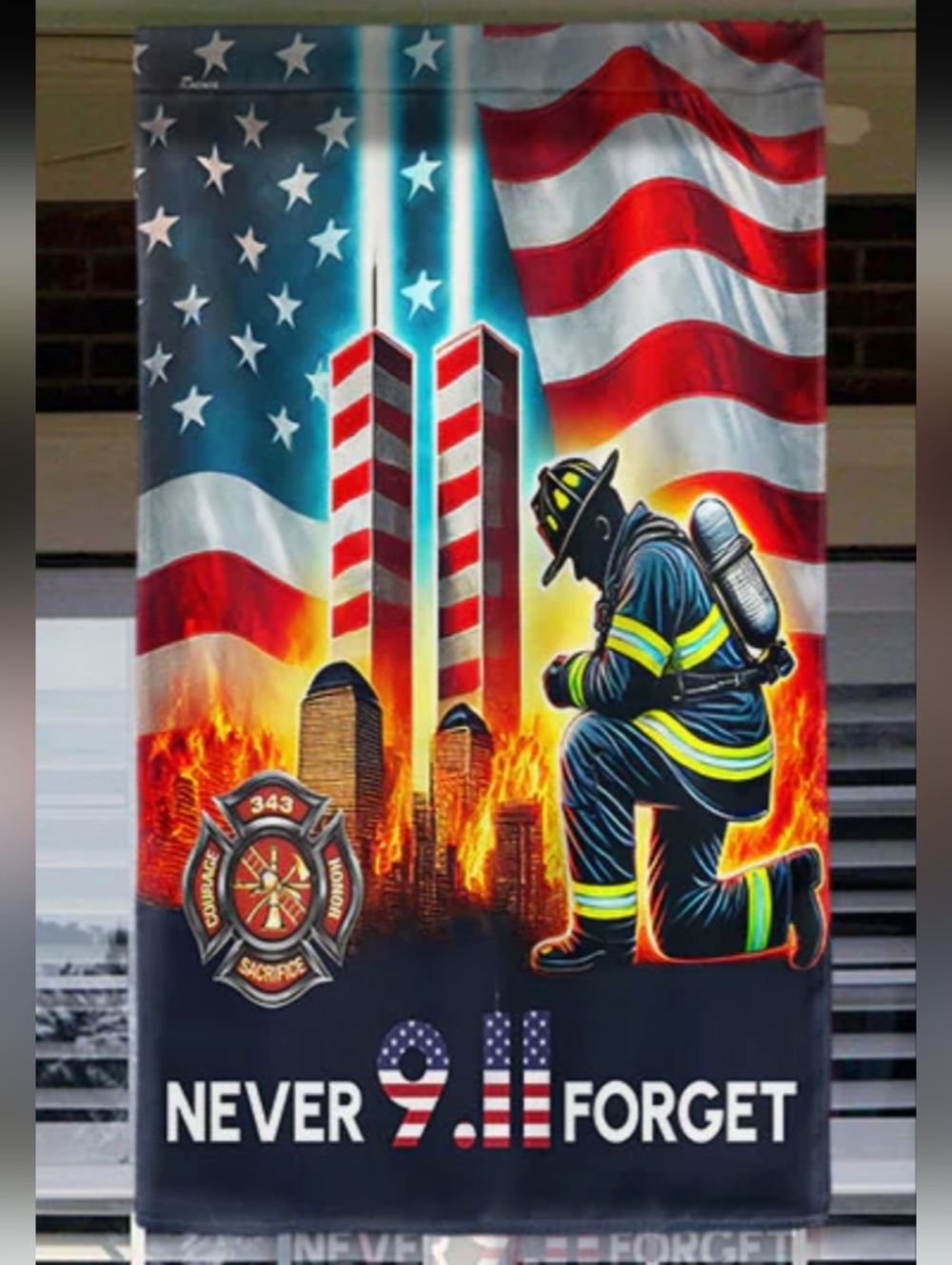 Never Forget 9.11 House Flag